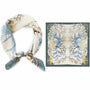 Foulard carré soie Bouquet pastel élégant