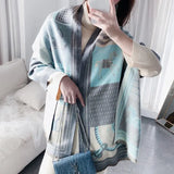 Châle Femme Hiver Imprimé Cheval