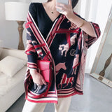 Châle Femme Hiver Imprimé Cheval