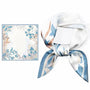 Foulard carré soie Chic Bleu Porcelaine