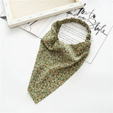 Foulard de cheveux à fleurs vert