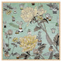 Foulard carré soie Jardin Botanique Vert Sauge