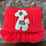Petite écharpe tricot enfant a col volant