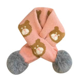 Écharpe enfant polaire animaux mignons pompons