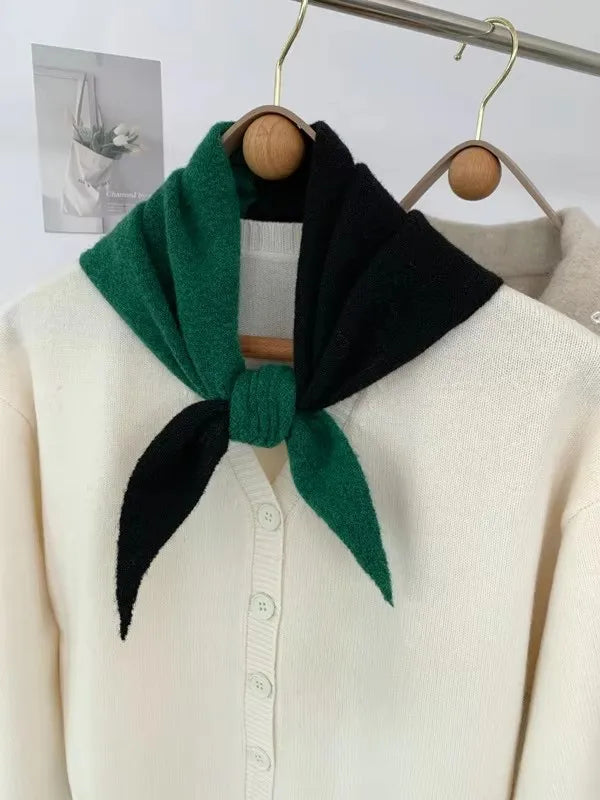 Foulards en coton bicolor
