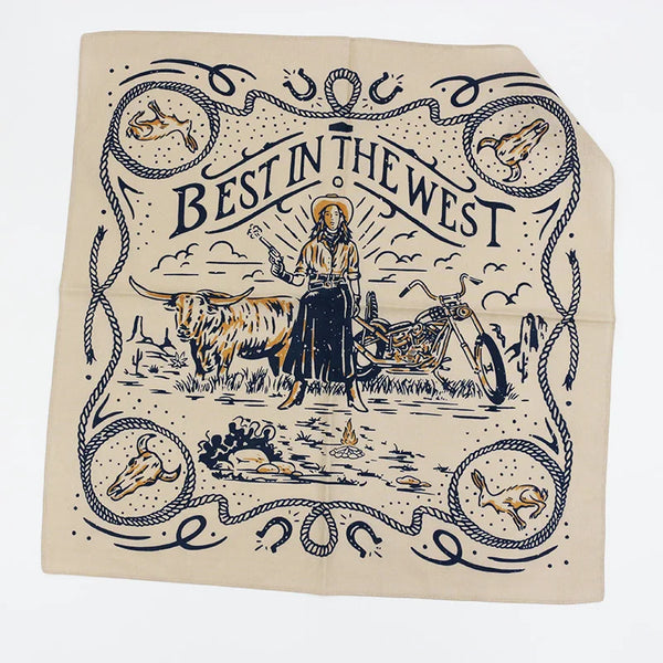 foulard homme design farwest motif imprime